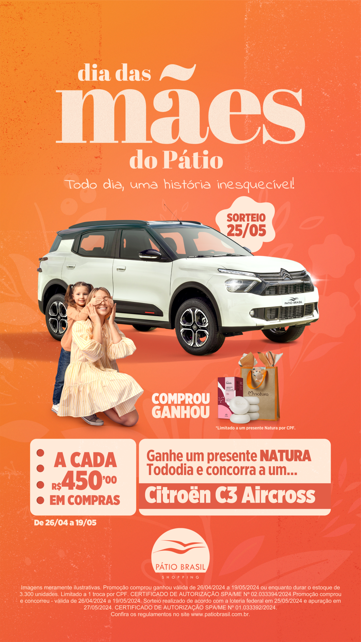 Pátio Brasil Shopping celebra o Dia das Mães com promoção exclusiva