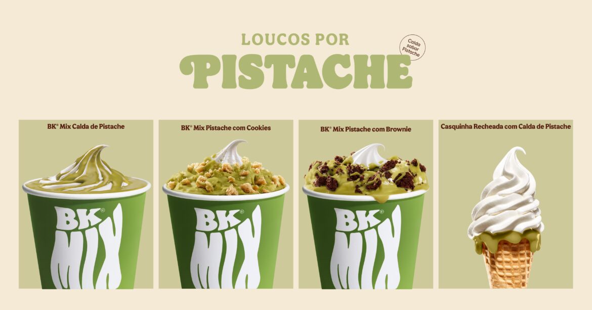 Loucos por Pistache: Burger King® anuncia linha de sobremesas geladas deliciosas e refrescantes