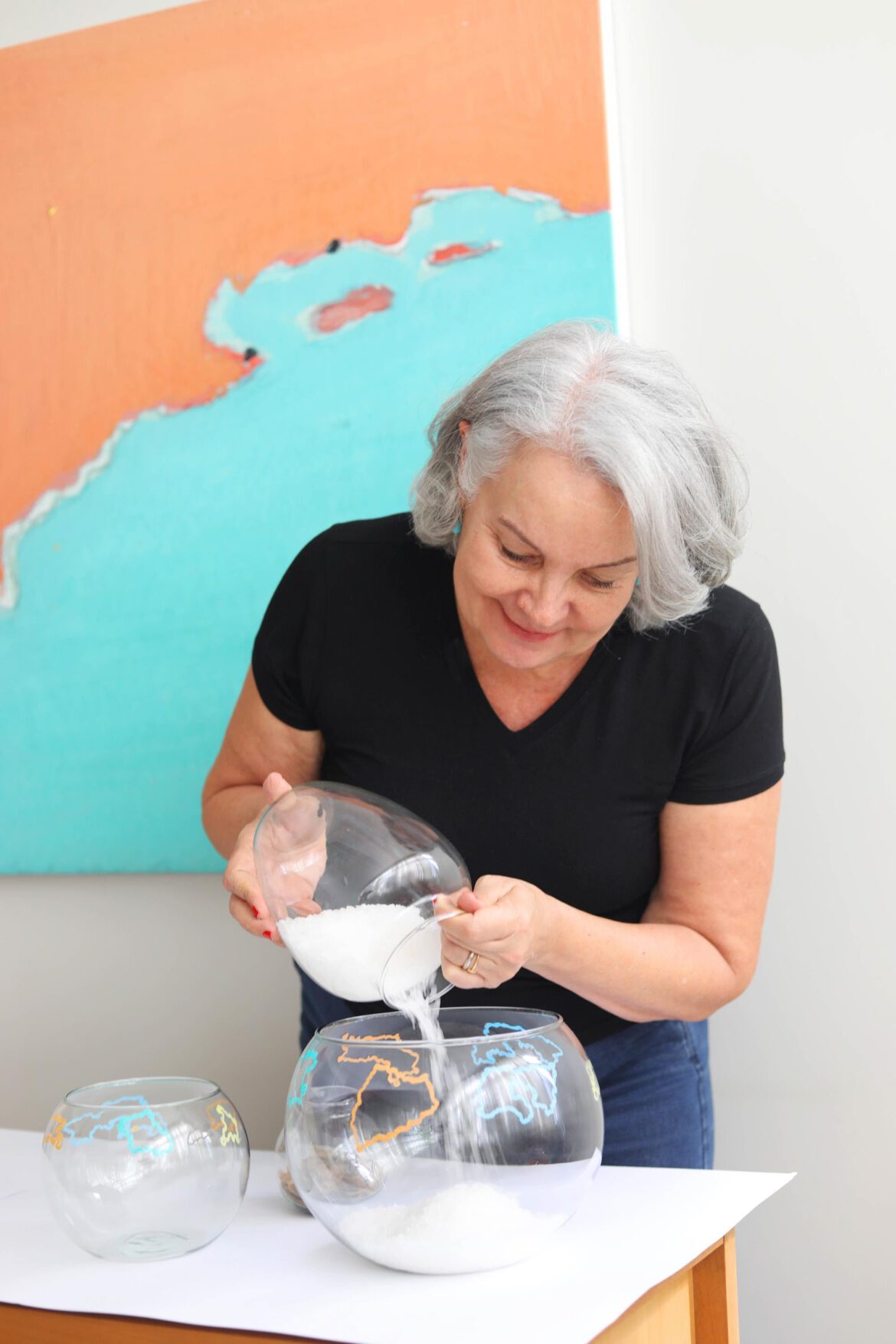 Denise Vourakis apresenta exposição Linhagem Cartográfica no ECRR