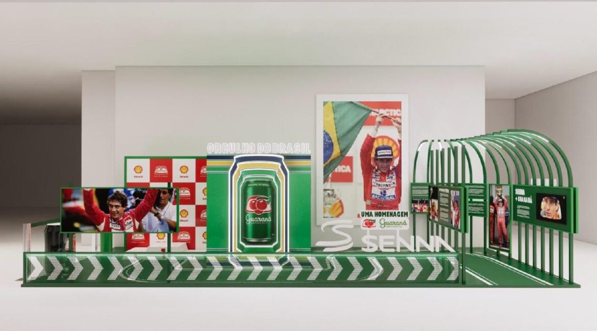 Guaraná Antarctica promove experiência interativa em homenagem a Ayrton Senna no Conjunto Nacional de Brasília