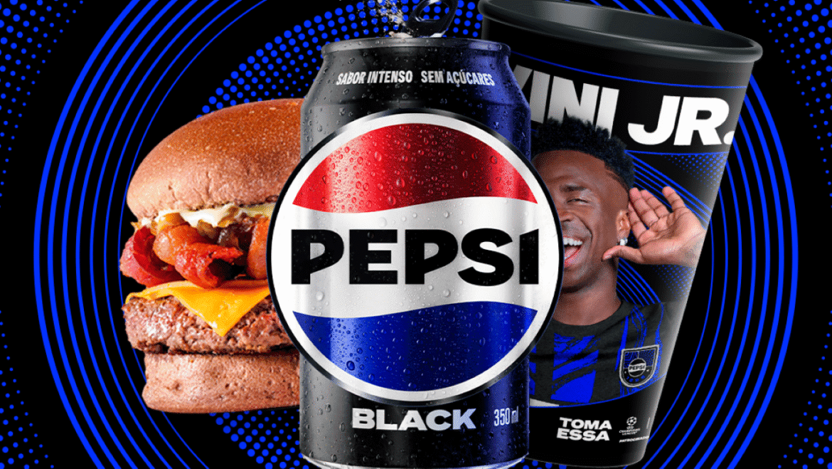 Vini Jr vira estrela de combo temático do Geléia Burger com a Pepsi Black