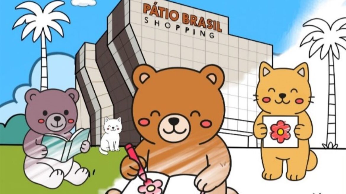 Pátio Brasil Shopping realiza evento inédito "Colorindo no Pátio" inspirado nas figurinhas fofas para colorir que viraram febre entre crianças e adultos