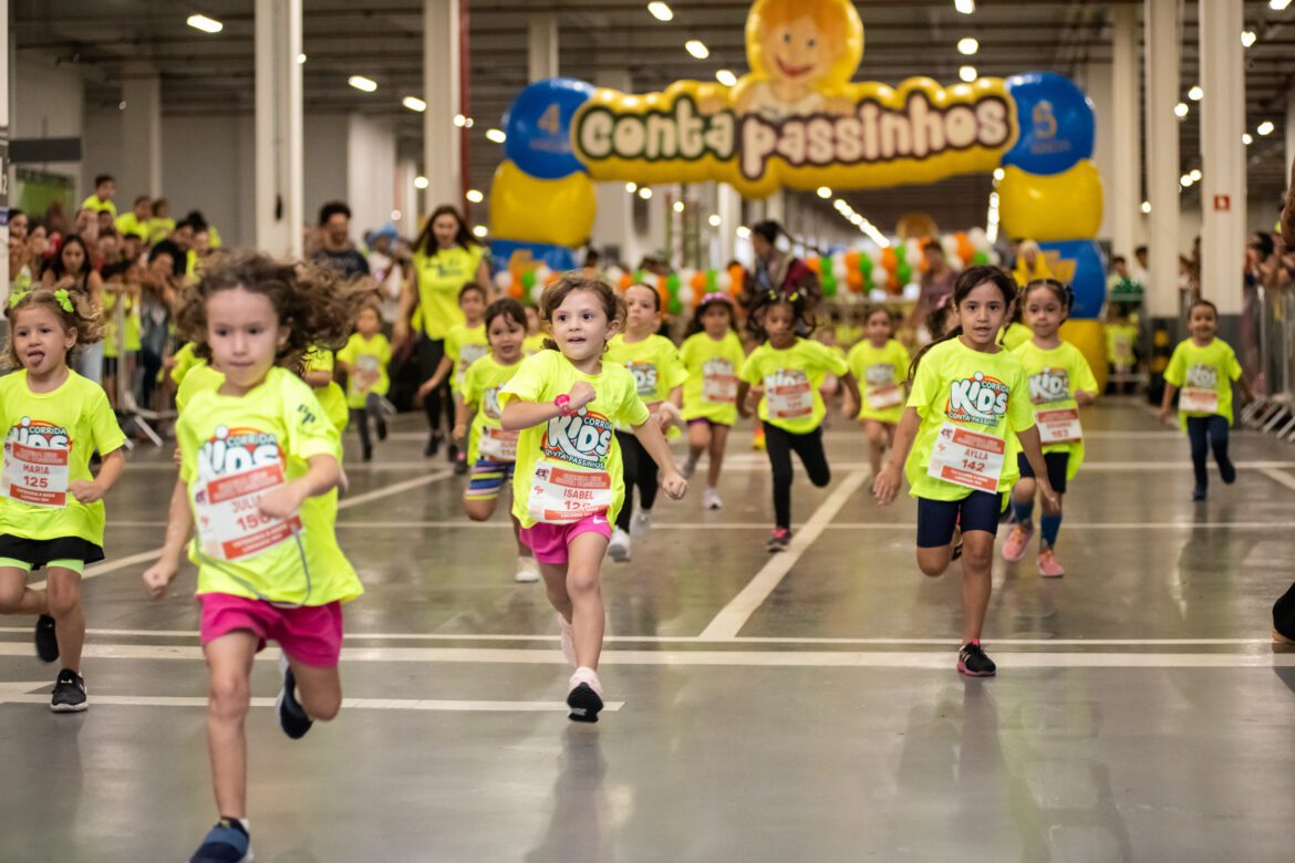 Diversão, esporte e muita energia: Corrida Kids Conta Passinhos agita o TGS em agosto