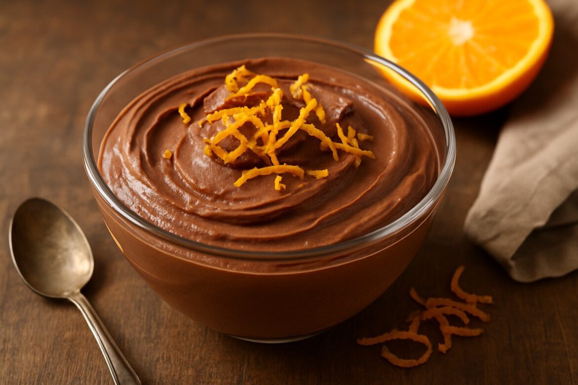 Mousse de chocolate com toque de laranja (com versão vegana!)