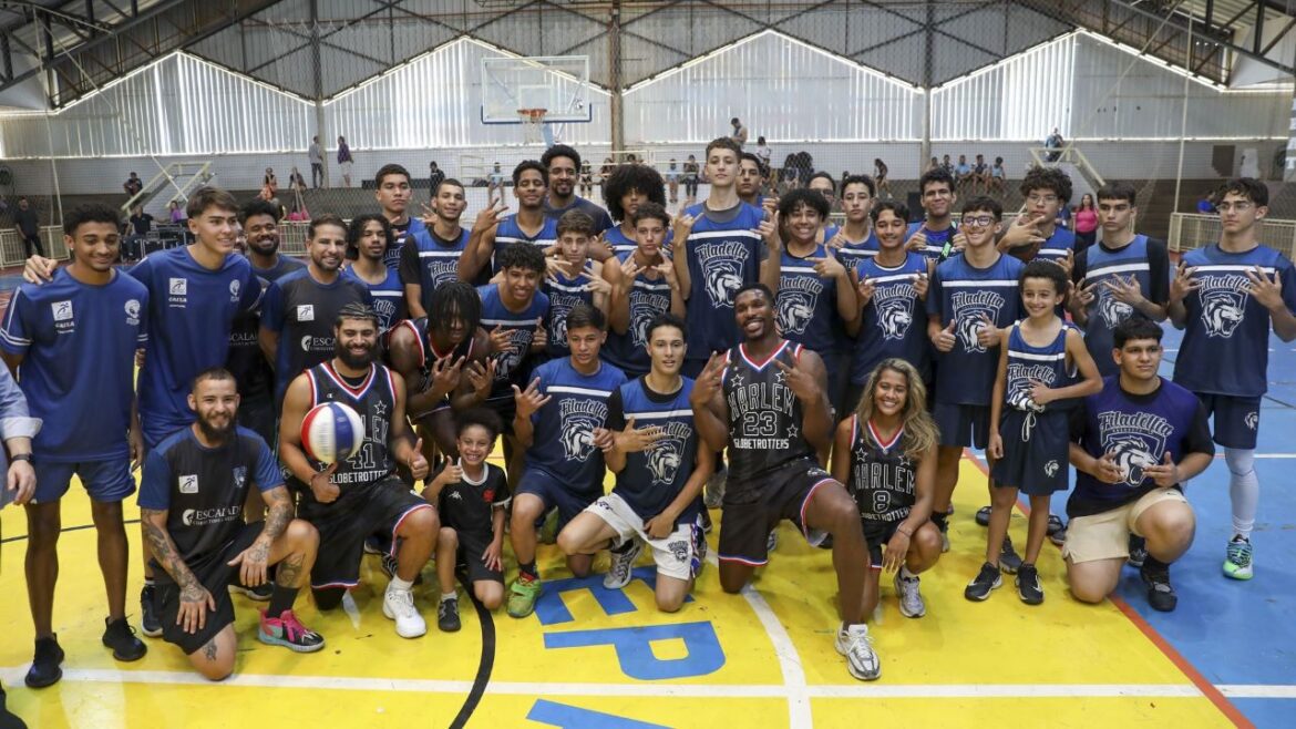 GDF leva Harlem Globetrotters a Ceilândia em ação social com estudantes