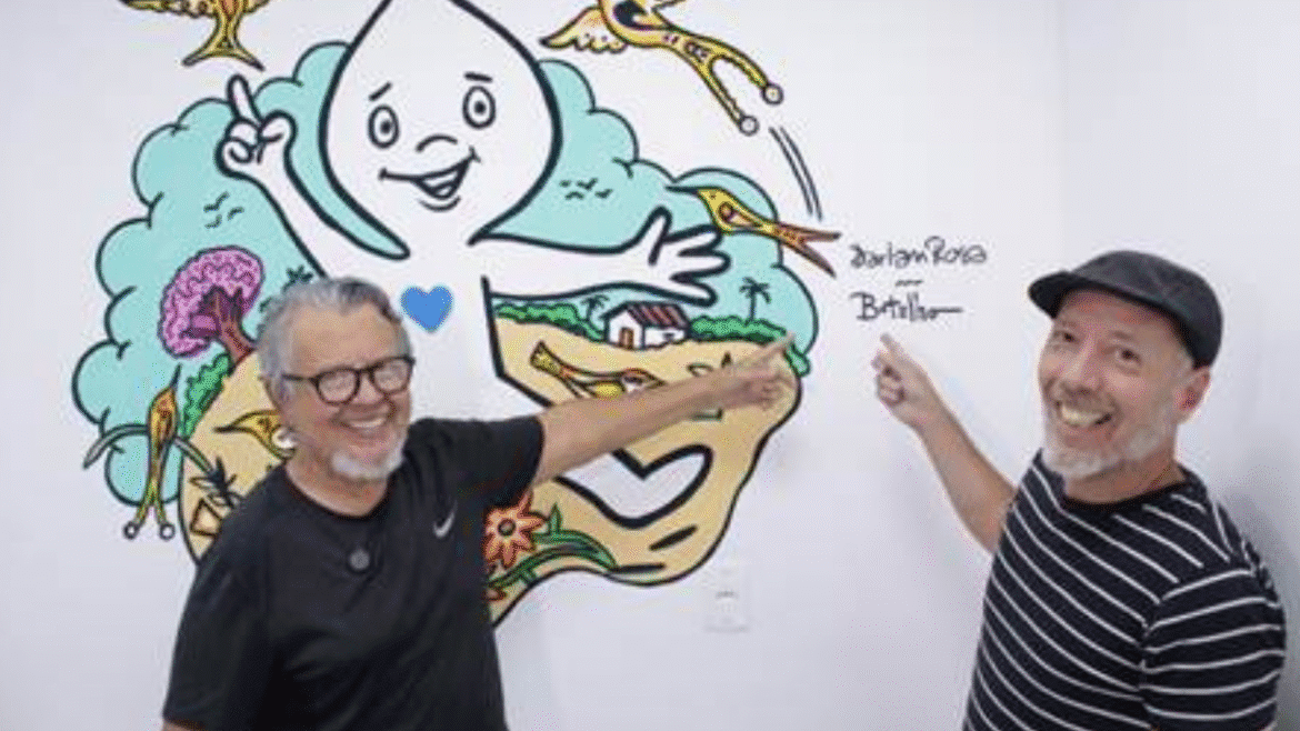 Sala de Vacinas do HUB ganha pinturas originais do criador do Zé Gotinha