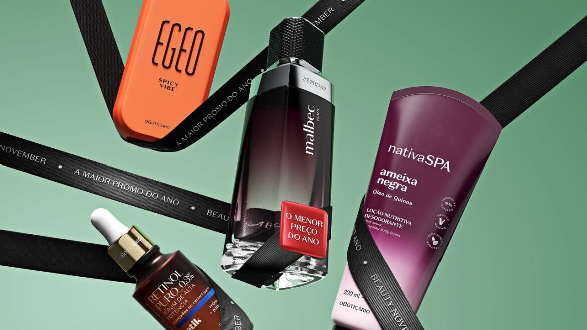 A Beauty November chegou: O Boticário lança Central de Carrinhos Abandonados em campanha com descontos de até 70% na maior promoção do ano