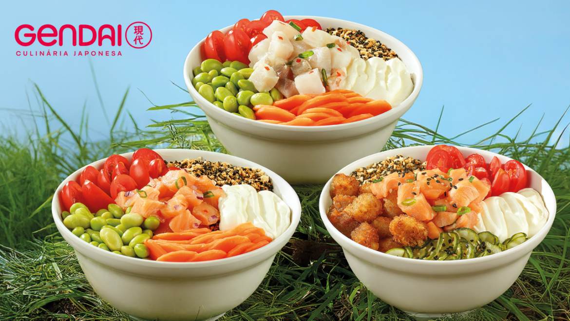 Pioneira em oferecer pokes, rede de culinária japonesa Gendai reformula cardápio e apresenta três novos sabores do prato